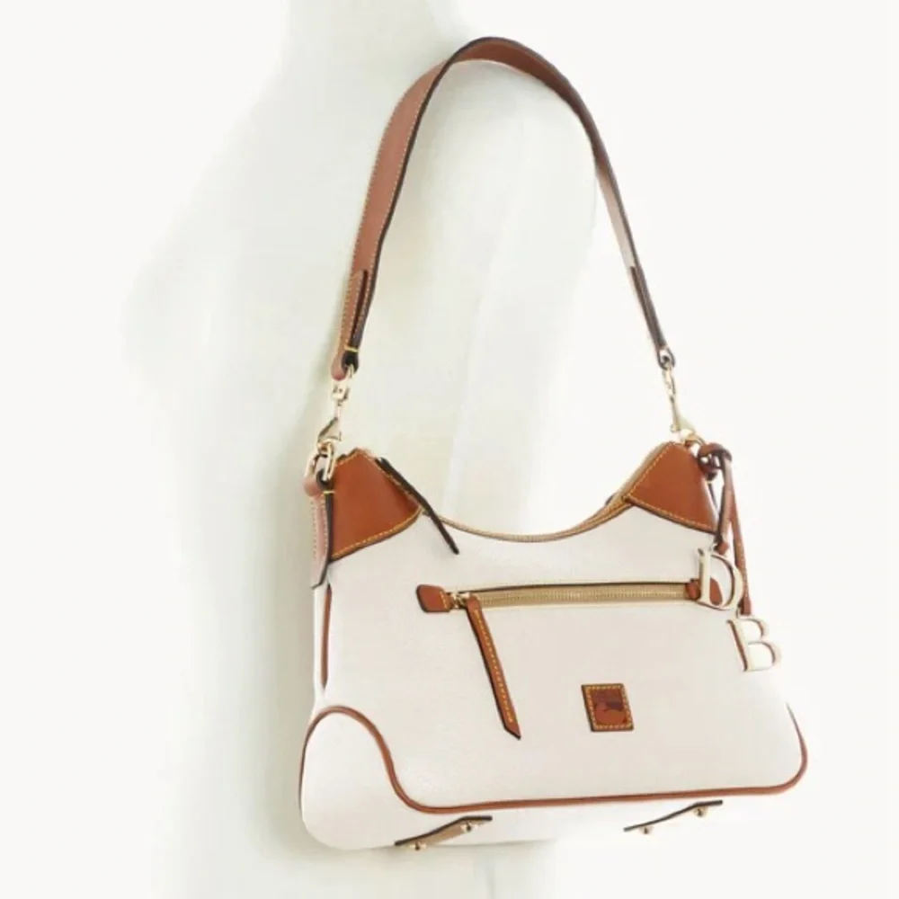 Dooney & Bourke White Pebble Grain Hobo Bag - Picture 4 of 13